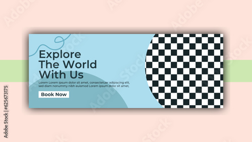 facebook cover banner webinar facebook cover banner online, social media business cover post design template