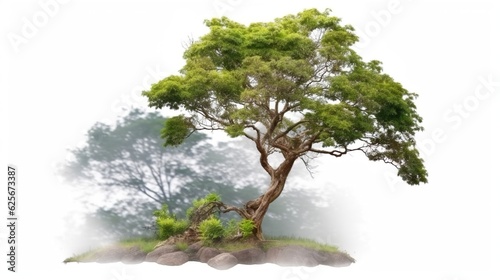 green tree isolated on transparent background. for easy selection of designs png