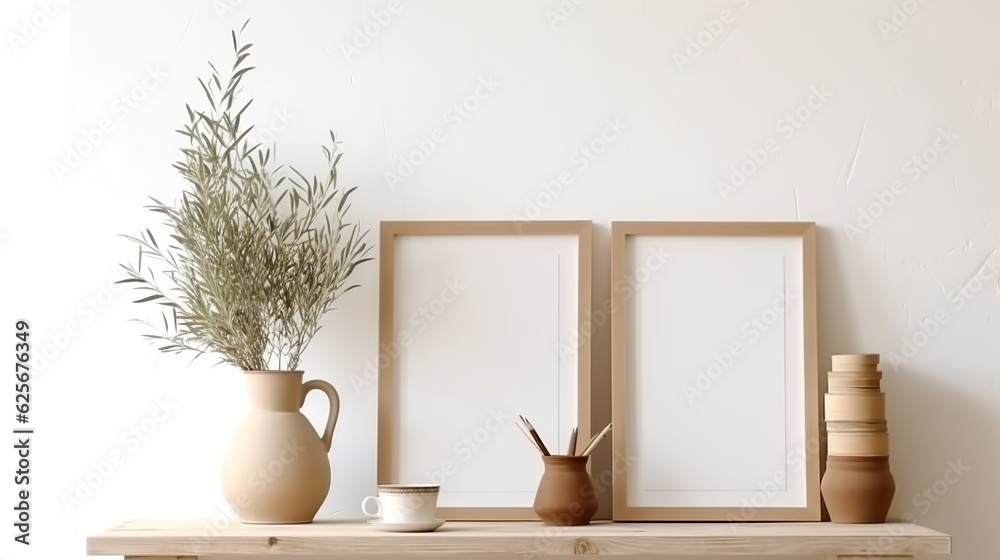 Obraz premium Modern interior of living room - 3D Rendering stylish designs elegance indoors