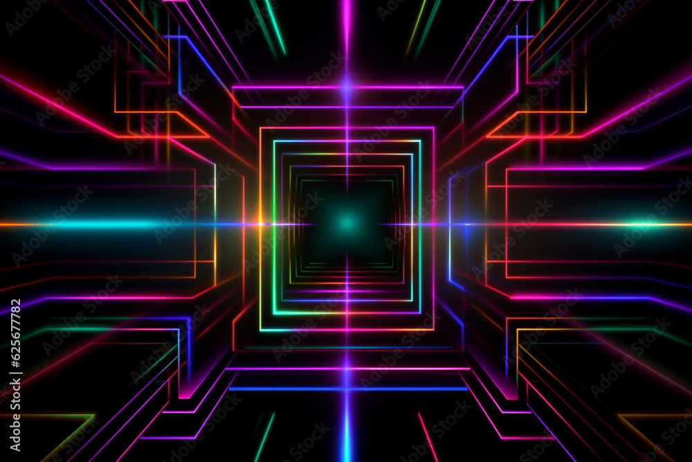 Abstract neon lines with a glow. Futuristic background Abstract neon lines with a glow. Futuristic background