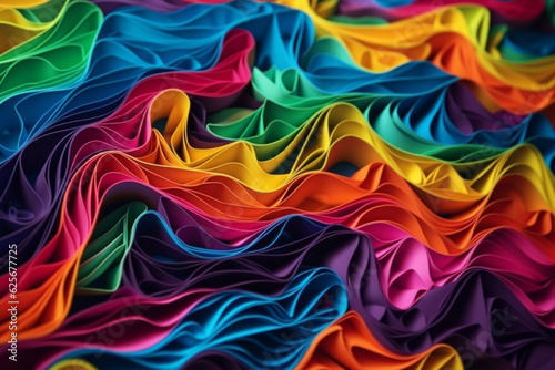Abstract multicolored rainbow waves background 
