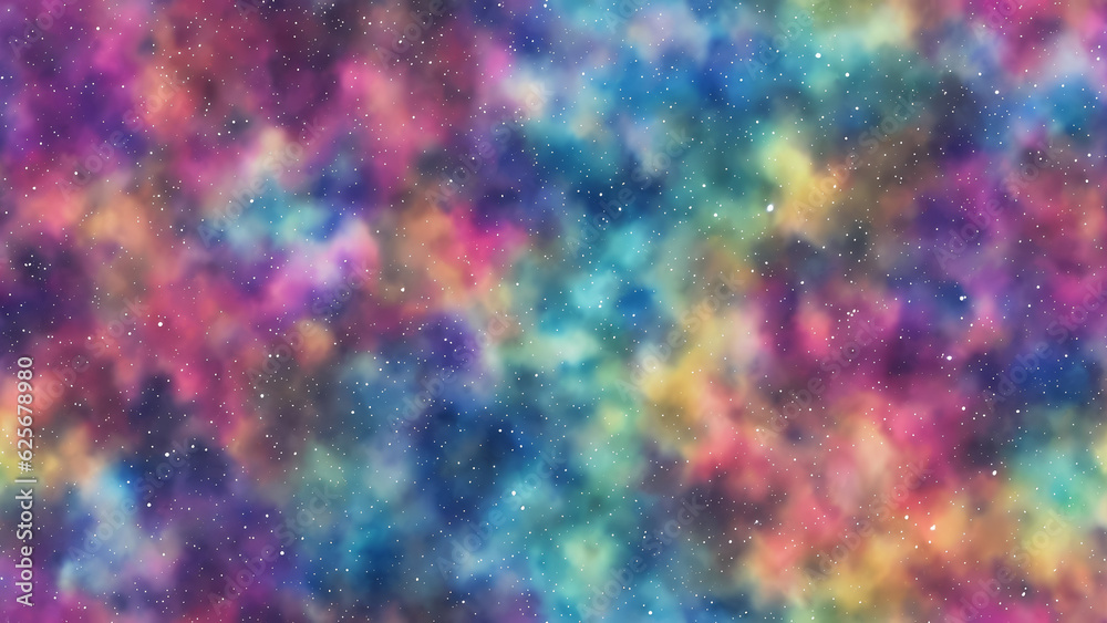 watercolor rainbow gradient galaxy stars background