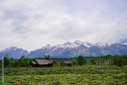 big Snow mountain at Grand Teton National Park in early summer, Wyoming, USA 