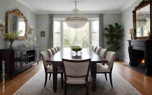 Dining room with luxury architectural interior indoor © Supriyanto