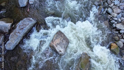 water flowing over rocks near boulder Colorado