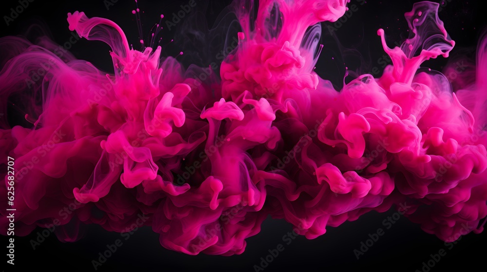 Hot Pink Color Splash on a black Background. Artistic Color Explosion
Hot Pink Color Splash on a black Background. Artistic Color Explosion
