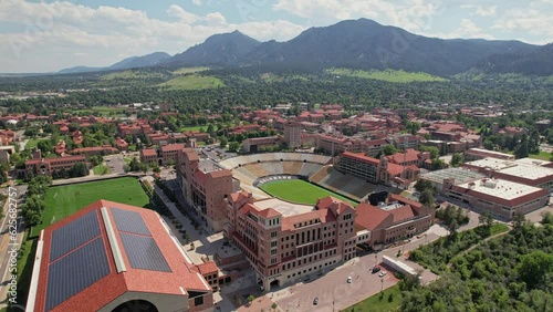 Beautiful aerial shot of boulder Colorado during summer