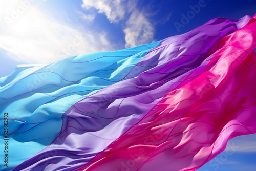 Genderfluid pride flag. Generative AI photos.