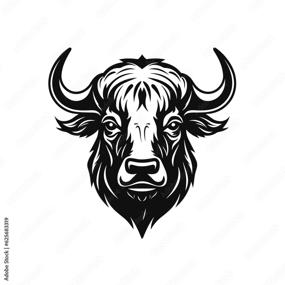 Buffalo logo, buffalo icon, buffalo head, vector