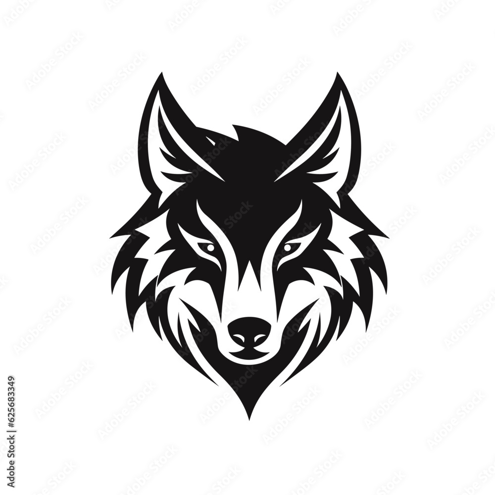Wolf logo, wolf icon, wolf head, vector