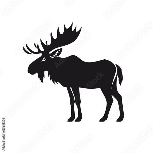 Moose logo  moose icon  moose head  vector