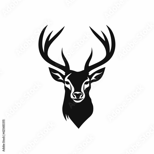 Deer logo, deer icon, deer head, vector