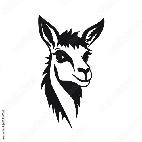 Llama logo, llama icon, llama head, vector