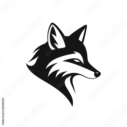 Fox logo, fox icon, fox head, vector