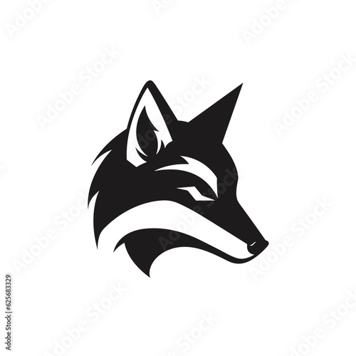 Fox logo, fox icon, fox head, vector