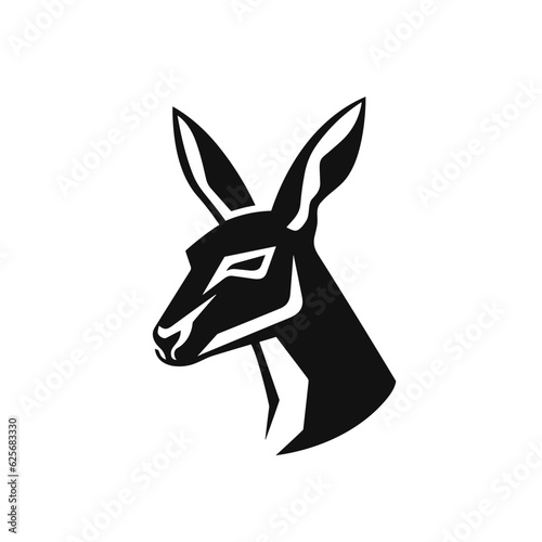 Kangaroo logo, kangaroo icon, kangaroo head, vector