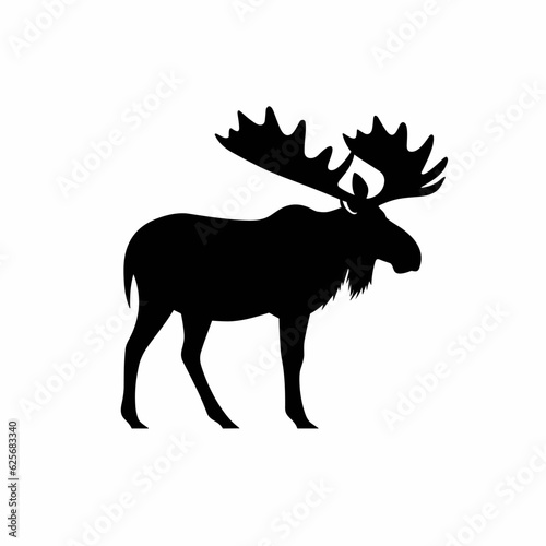 Moose logo, moose icon, moose head, vector