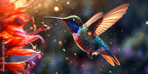 hummingbird and flower © Alexander