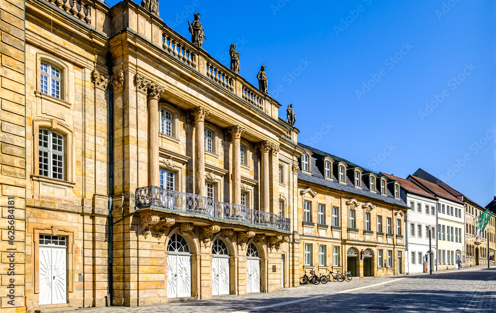 historic buildings at the old town of Bayreuth - germany