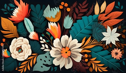 Floral pattern background illustration
