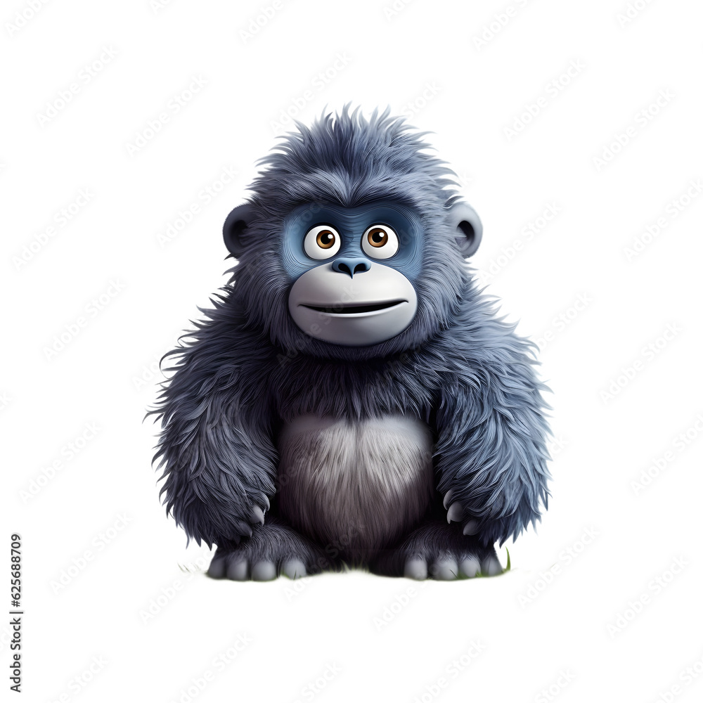 Cute cartoon gorilla