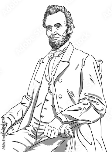 Lincoln, Abraham 1809-1865, based on an old photography, 1746 photo