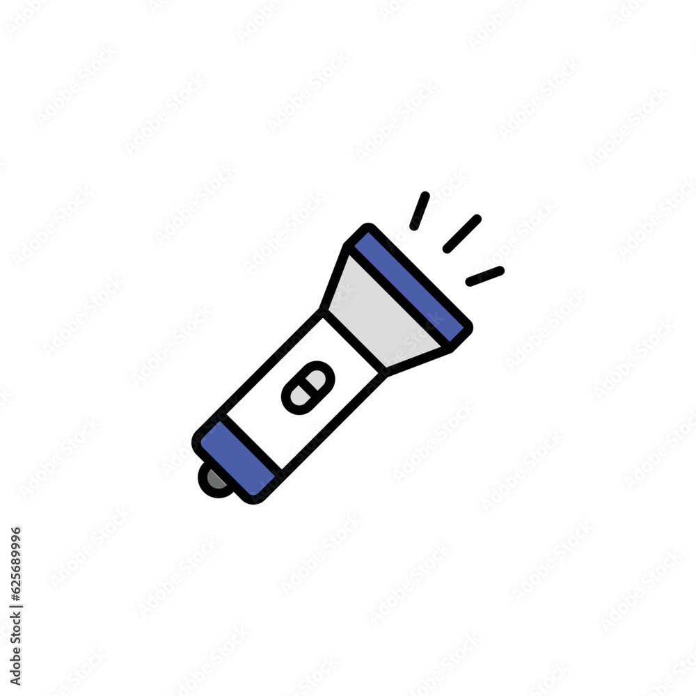 Flash light icon design with white background stock illustration Flash light icon design with white background stock illustration
