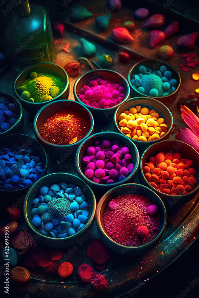 Abstract illustration that depicts color details on a colored background. Background with rich colors in realistic style. Creative digital painting abstract background. Generative AI Abstract illustration that depicts color details on a colored background. Background with rich colors in realistic style. Creative digital painting abstract background. Generative AI