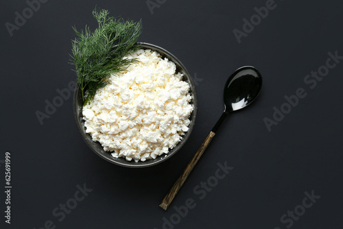 Fresh cottage cheese with d...