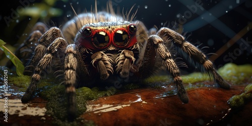 Web of Intrigue A Captivating Closeup of a Spider