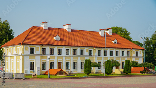 facade of the house in the center