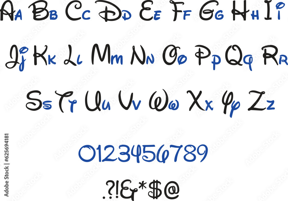 vector alphabet set of letters design. vector alphabet set of letters design.