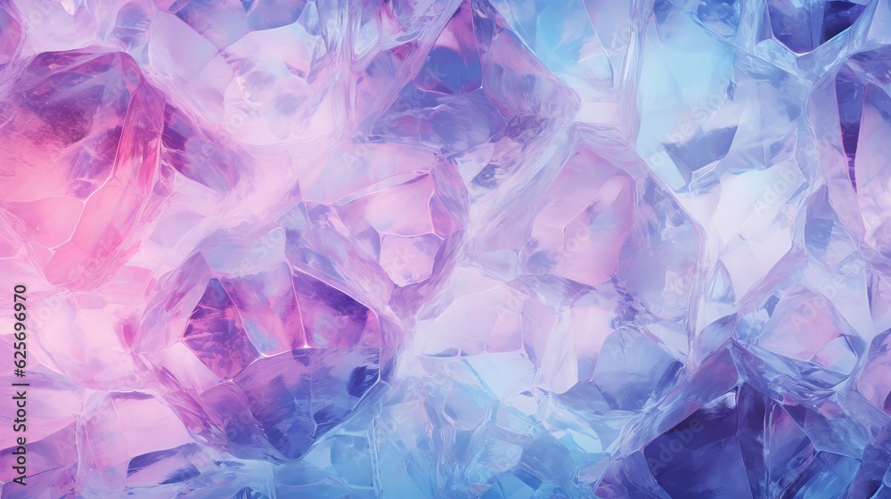 Multicolored glow ice texture background Generative AI Multicolored glow ice texture background Generative AI