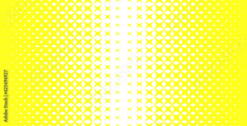 Halftone pattern with rhombuses and stars. Abstract geometric gradient background. Vector illustration.