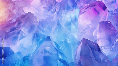 Multicolored glow ice texture background Generative AI