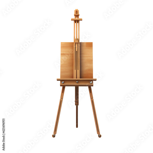 Easel stand. isolated object, transparent background