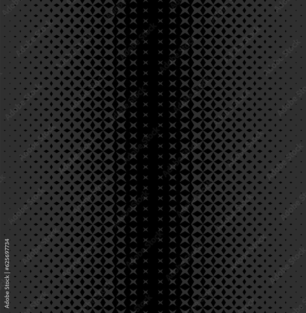Halftone pattern with rhombuses and stars. Abstract geometric gradient background. Vector illustration. Halftone pattern with rhombuses and stars. Abstract geometric gradient background. Vector illustration.