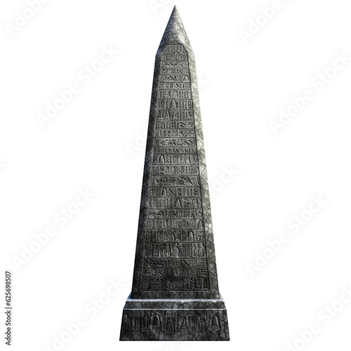 Fototapeta Egyptian obelisk. isolated object, transparent background