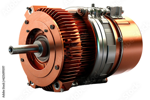 Electric motor. isolated object, transparent background