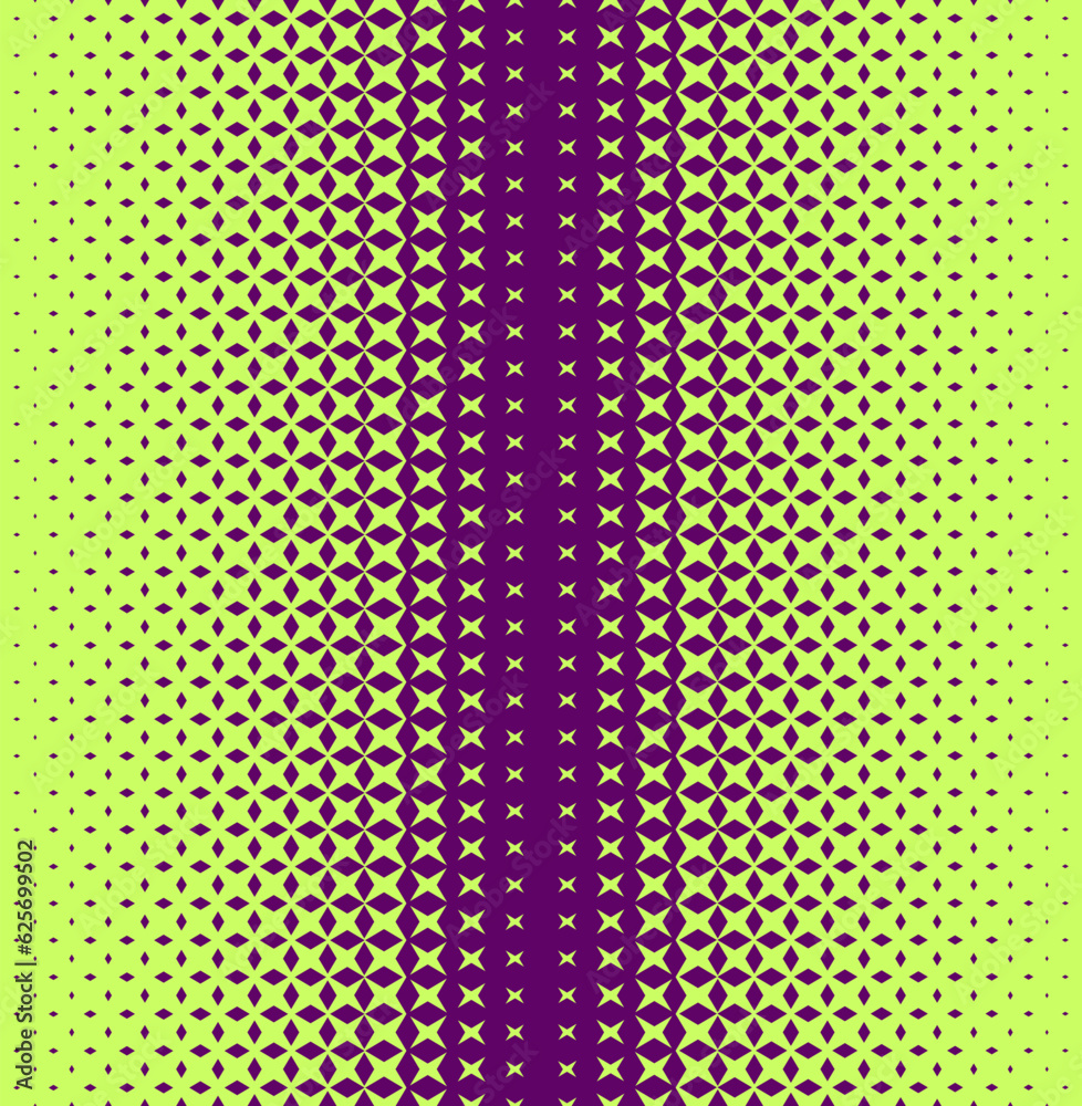Halftone pattern with rhombuses and stars. Abstract geometric gradient background. Vector illustration. Halftone pattern with rhombuses and stars. Abstract geometric gradient background. Vector illustration.