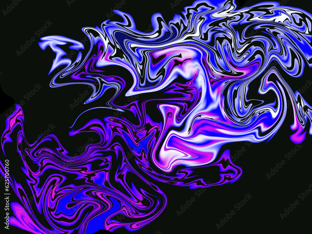Colorful abstract background or wallpaper like marble pattern. The main colors are blue, purple and white.