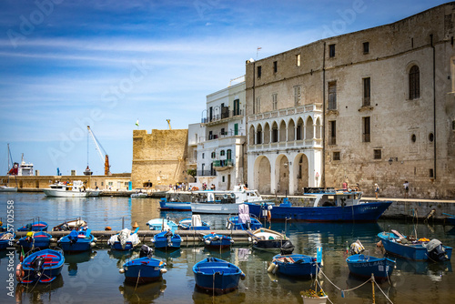 old harbour, porto antico, fishing boats, monopoli, puglia, italy, south italy, bari, europe, Palazzo Martinelli