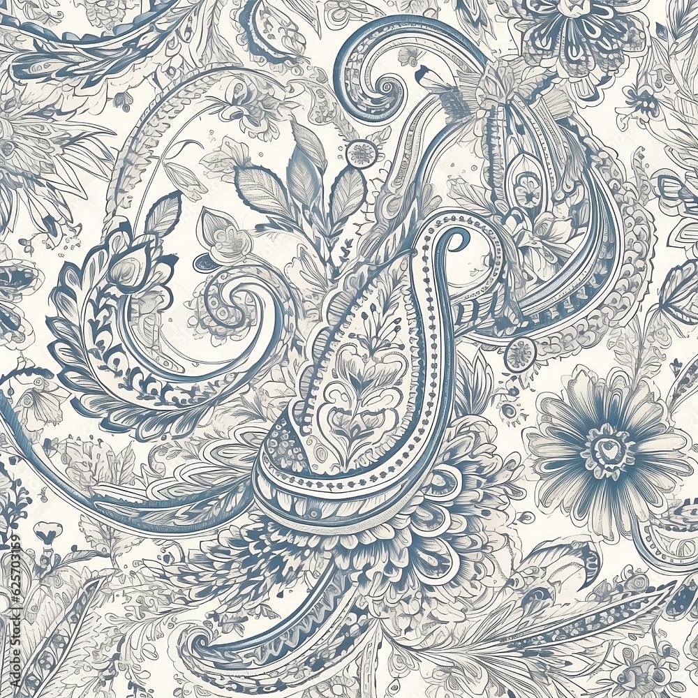 paisley background, generative Ai