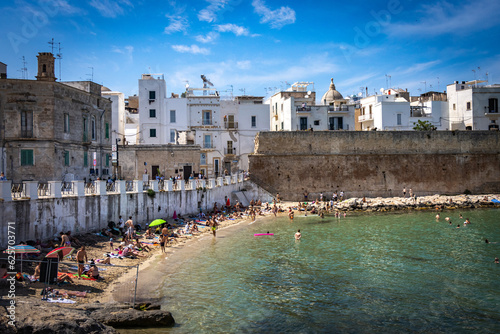 Fotografie cala porta vecchia beach, monopoli, puglia, italy, bari, europe, beach, coast