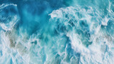 Aerial View of a Blue Ocean - Holidays - Photography - Generated by AI Technology
