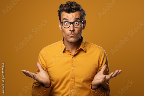 Man Shrugging His Shoulders in Confusion
