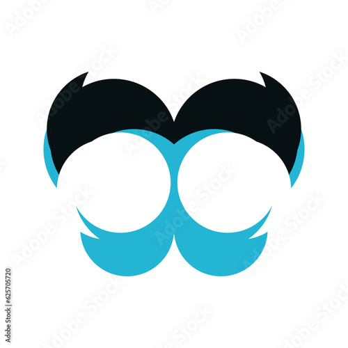 Simple wings logo. The entire logo is made of circles only.