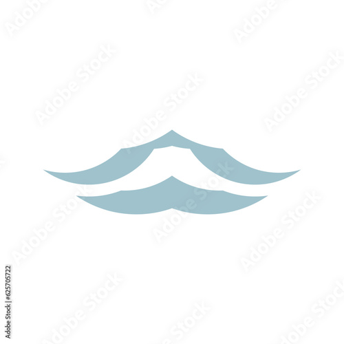 A simple logo with two mountains. The entire logo is made of circles only.