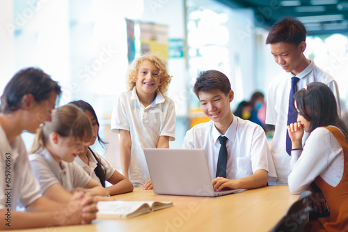 Kids back to school. Group of children.