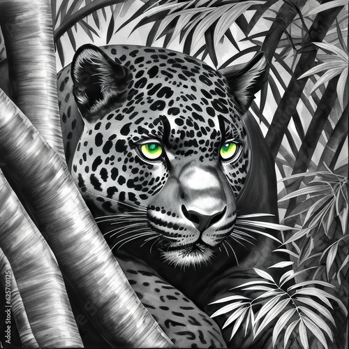 Jaguar in the jungle | AI Generated